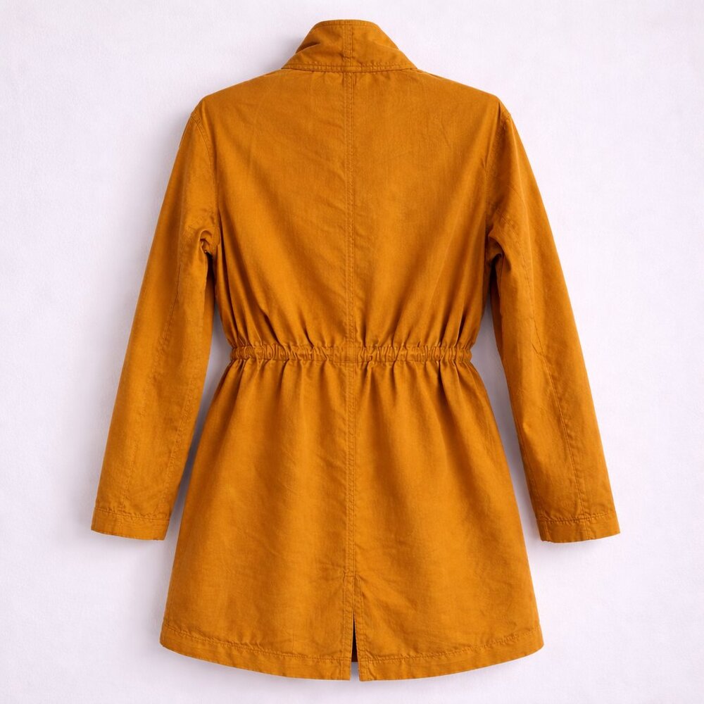 Bagatelle Collection Mustard Yellow Trench Coat Women Size M - Picture 3 of 9